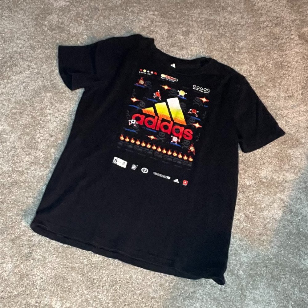 Black Adidas Gaming Sports T-shirt Size Medium